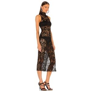 REVOLVE DUNDAS x REVOLVE Debbie Midi Dress in Black Size L